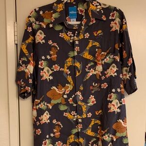 Disney Moana Men's Casual Shirt - Black and Multicolor